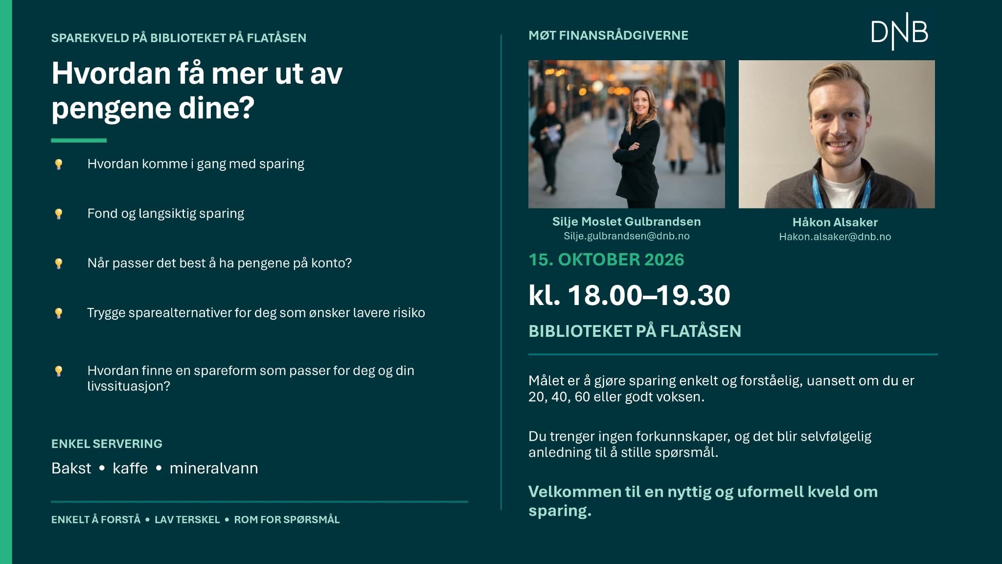 Plakat sparekveld